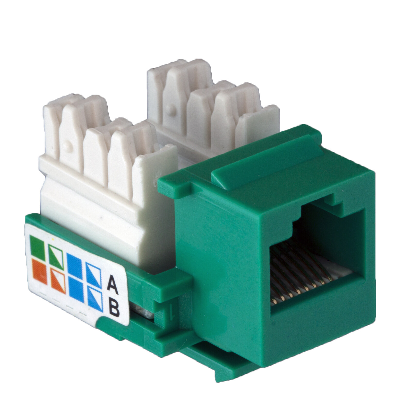Cat-5e Keystone Jacks in Green  50 Pack Tuff Jacks Quality  Lifetime Warranty