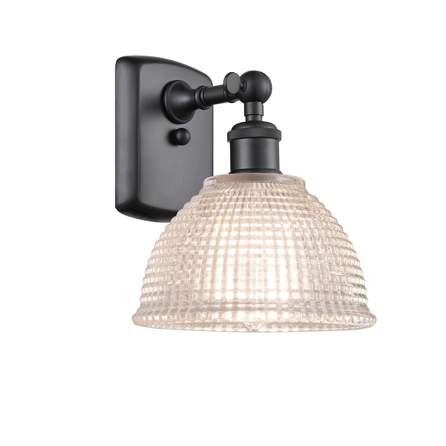 Innovations 1W 422-LED Arietta 1-Lt Sconce, M Black/Clear - 516-1W-BK-G422-LED