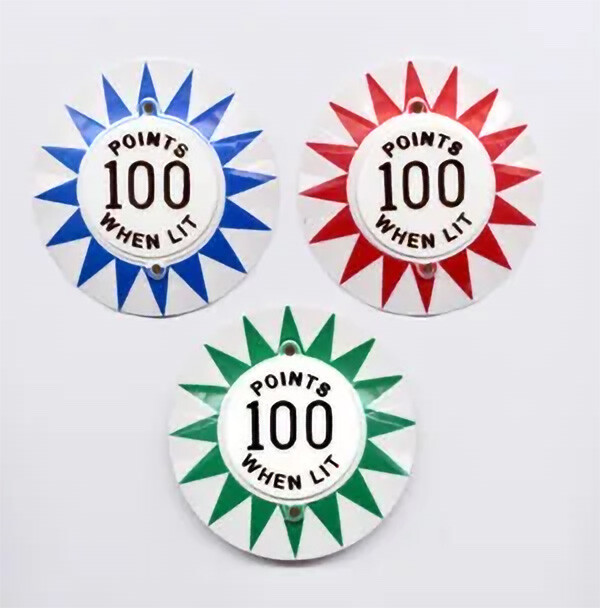 4 Million BC B.C.  Pinball Machine POP BUMPER CAP SET