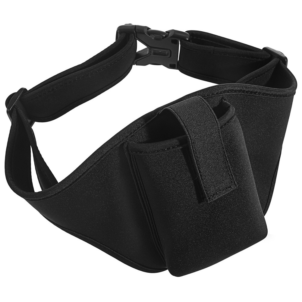 Sports Mic Belt Pack Adjustable Neoprene Waist Storage Black Durable