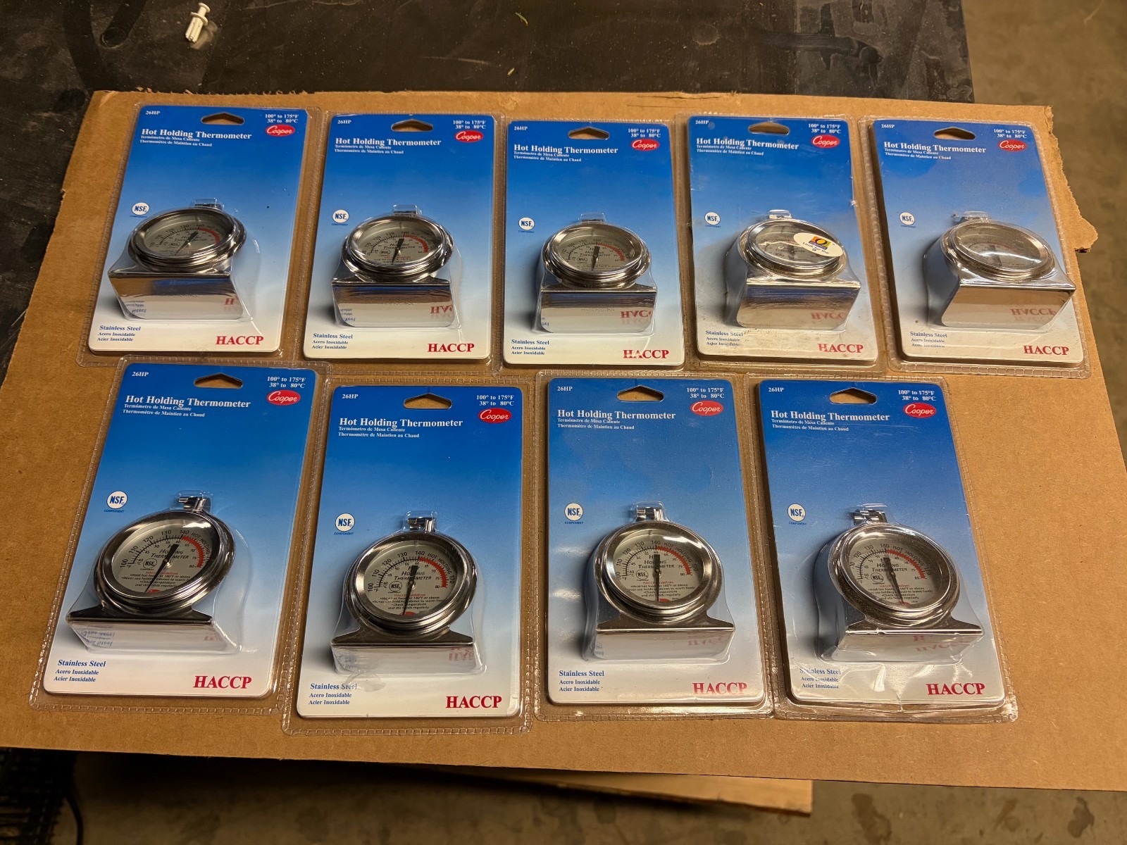 Lot of 9 Cooper Hot Holding Food Thermometer 26HP Stainless Steel NSF