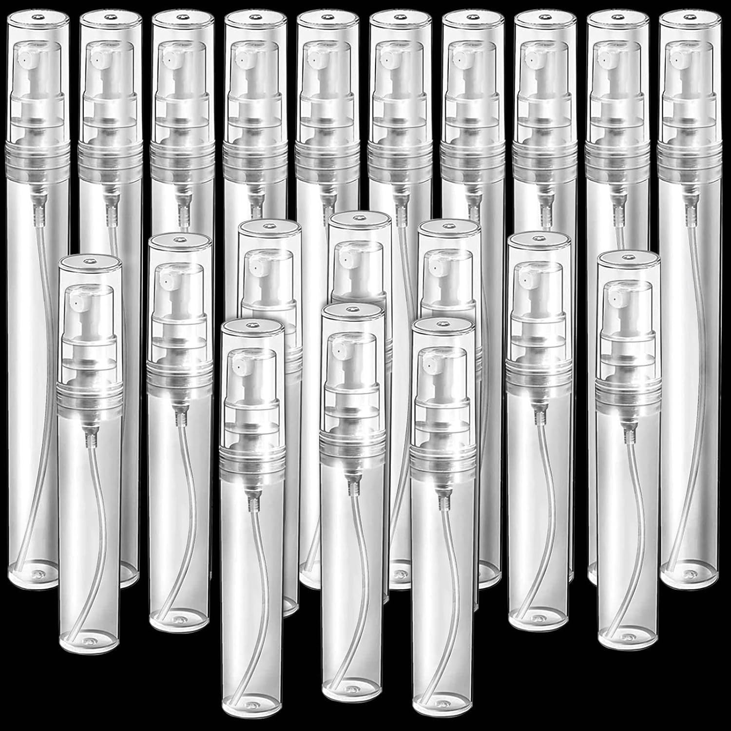 20Pcs Refillable Mini Spray Bottles - 10ml & 5ml Travel Perfume Containers