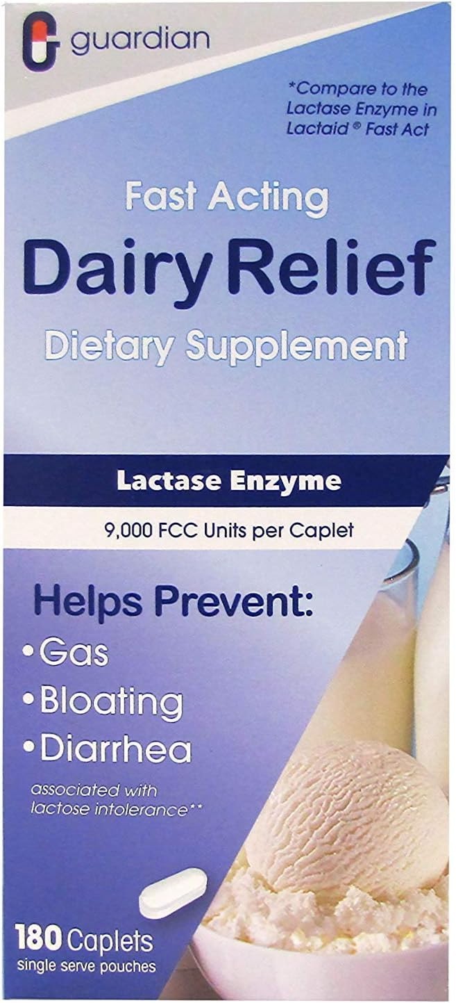 Lactase Enzyme 180 CT - Fast Acting Solution for Lactose Intolerance Relief