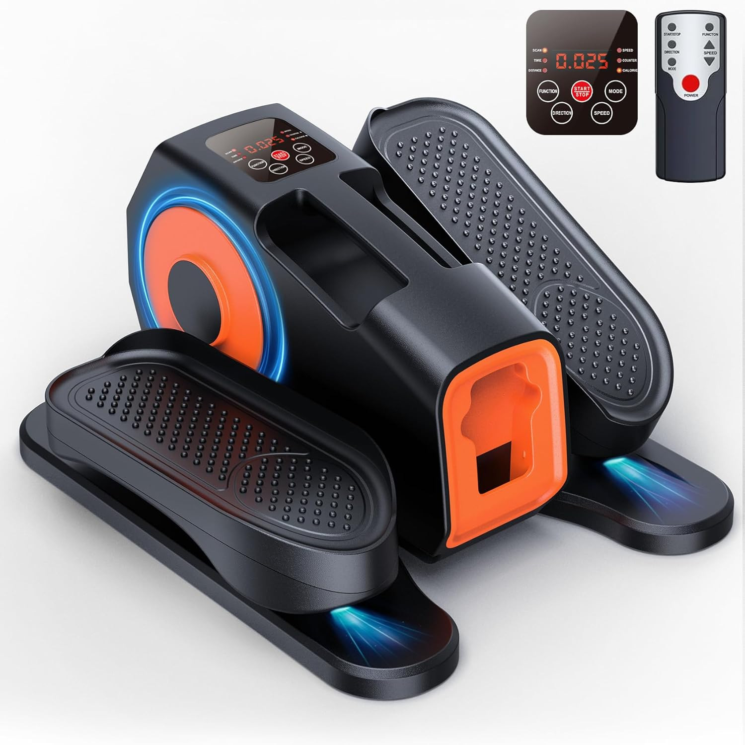 Portable Under Desk Elliptical for Seniors with Remote & 12 Speed Settings