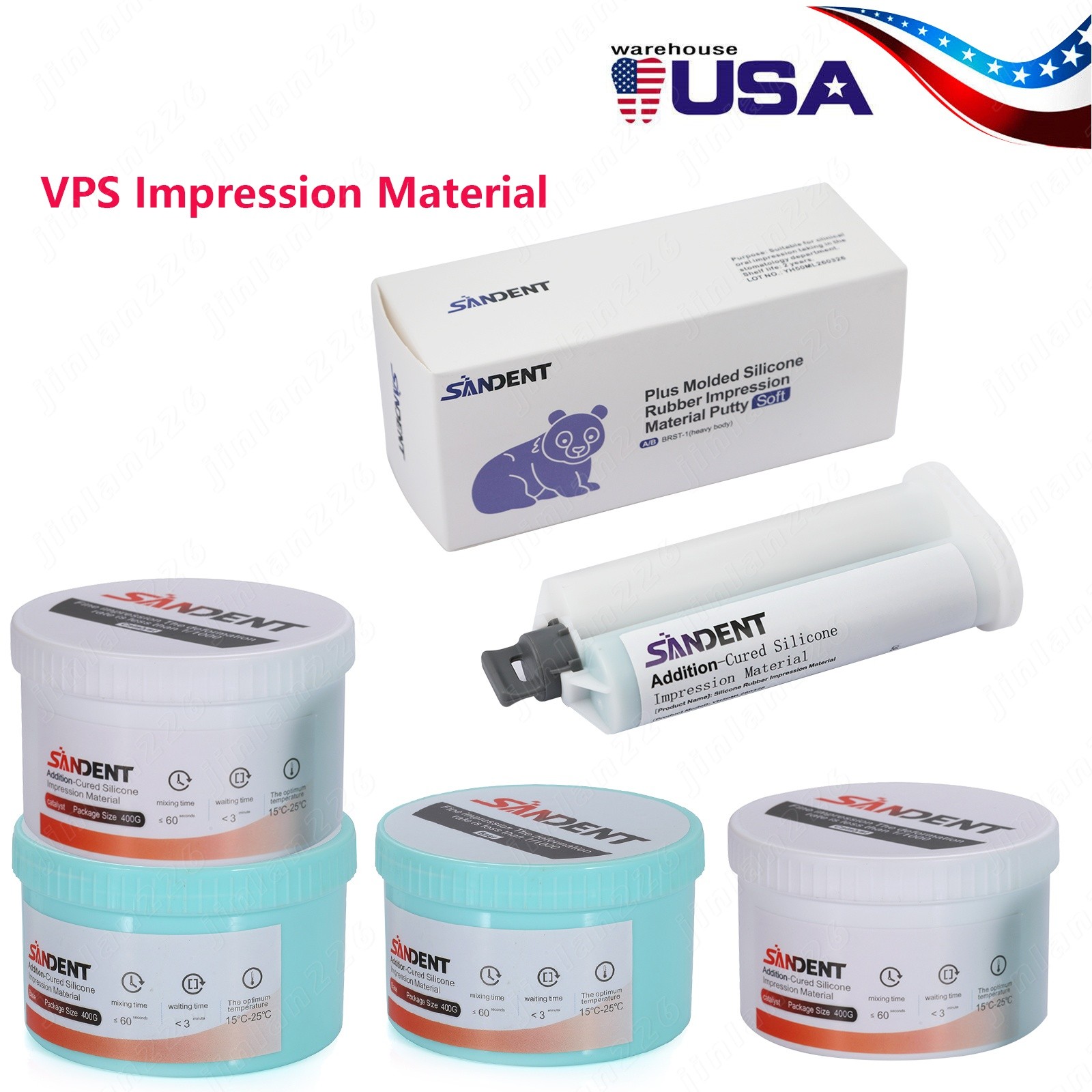 VPS Dental Impression Material Putty Heavy Body-Fast/Normal Set