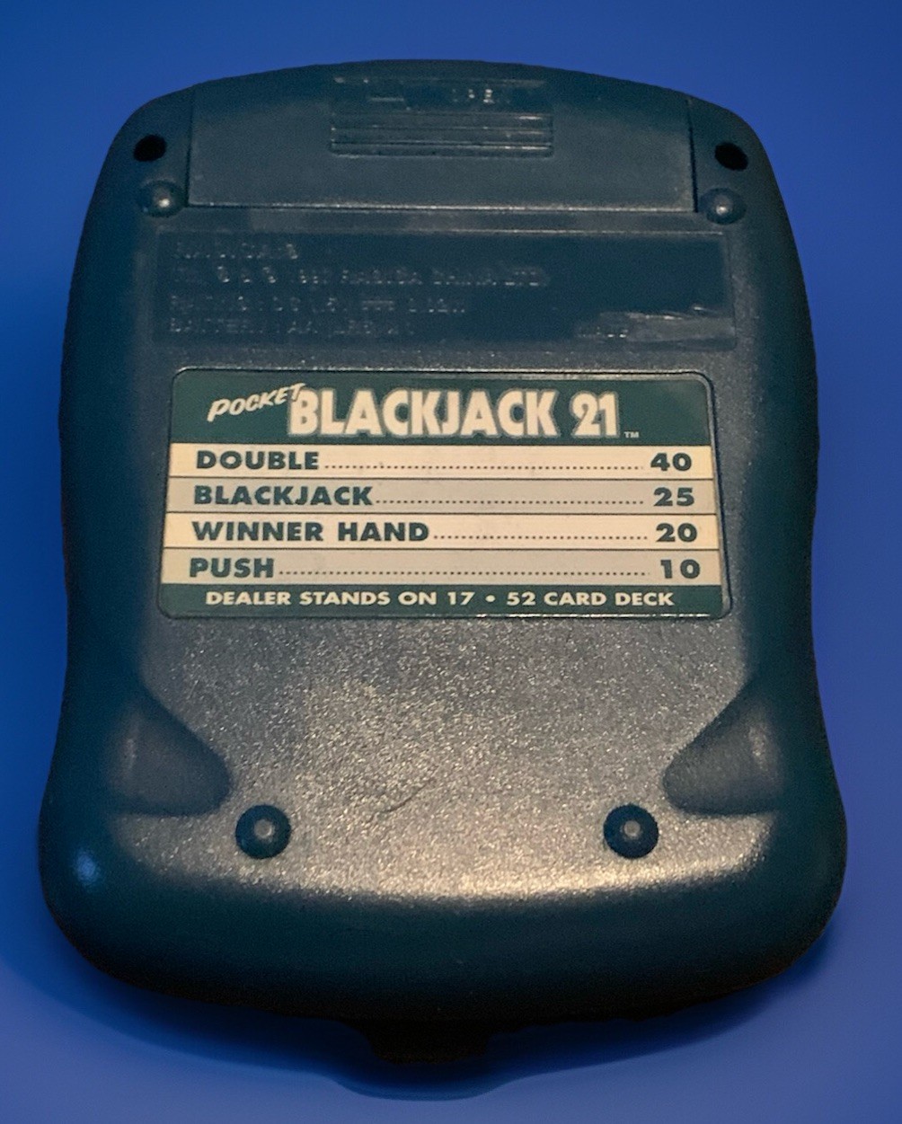 Vintage 1997 Radica Pocket Blackjack 21 Electronic Handheld LCD Casino Game