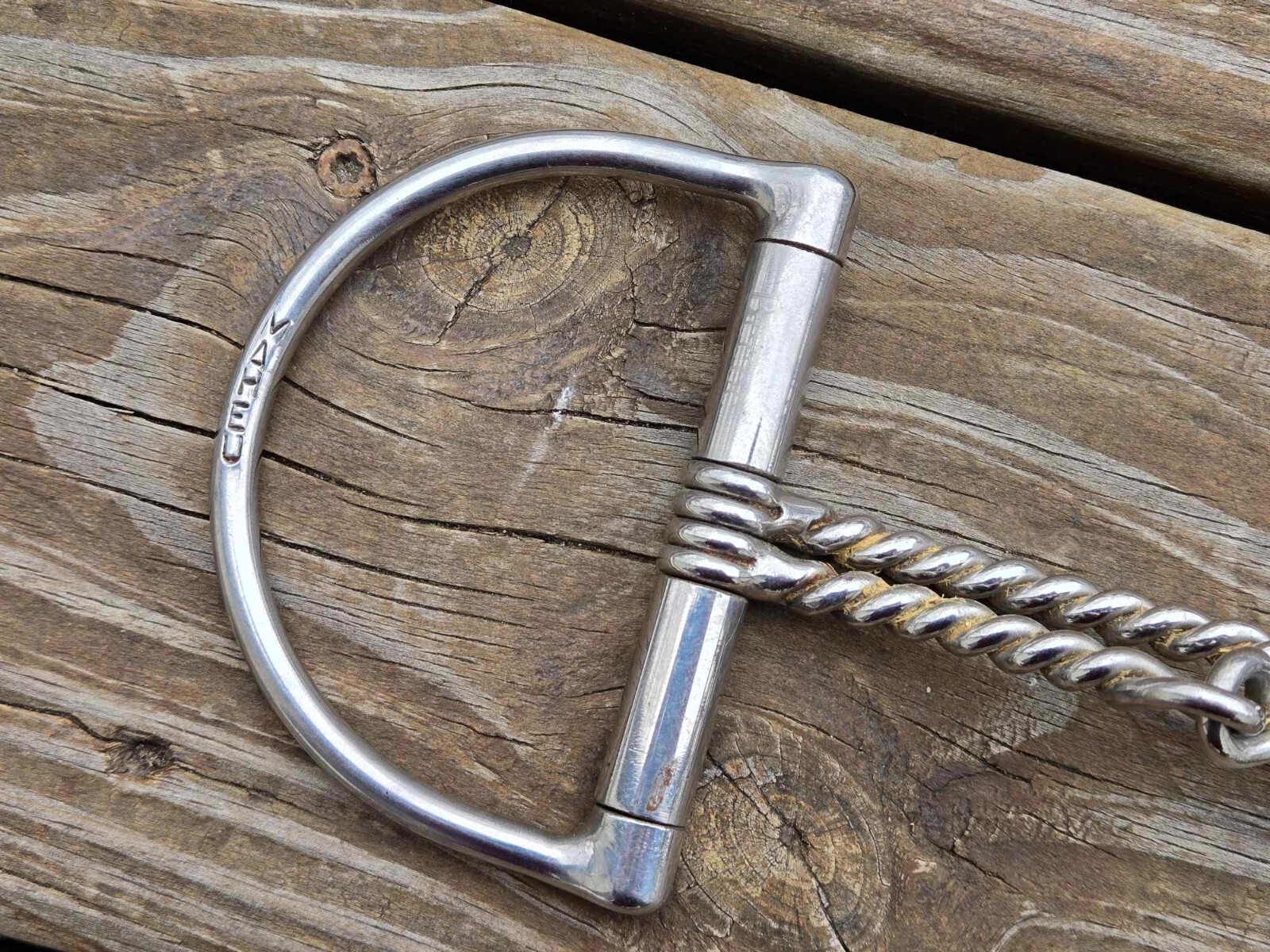 MAHEU Double Twisted Wire English Hunter Dee D Ring Snaffle Bit - 5.5" 5-1/2"