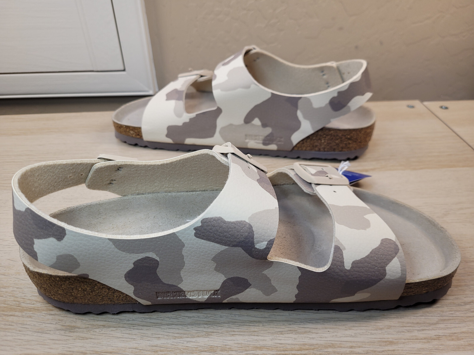 Birkenstock Milano Soft Footbed Birko-Flor - Desert Soil Gray/Taupe Mens 10 43