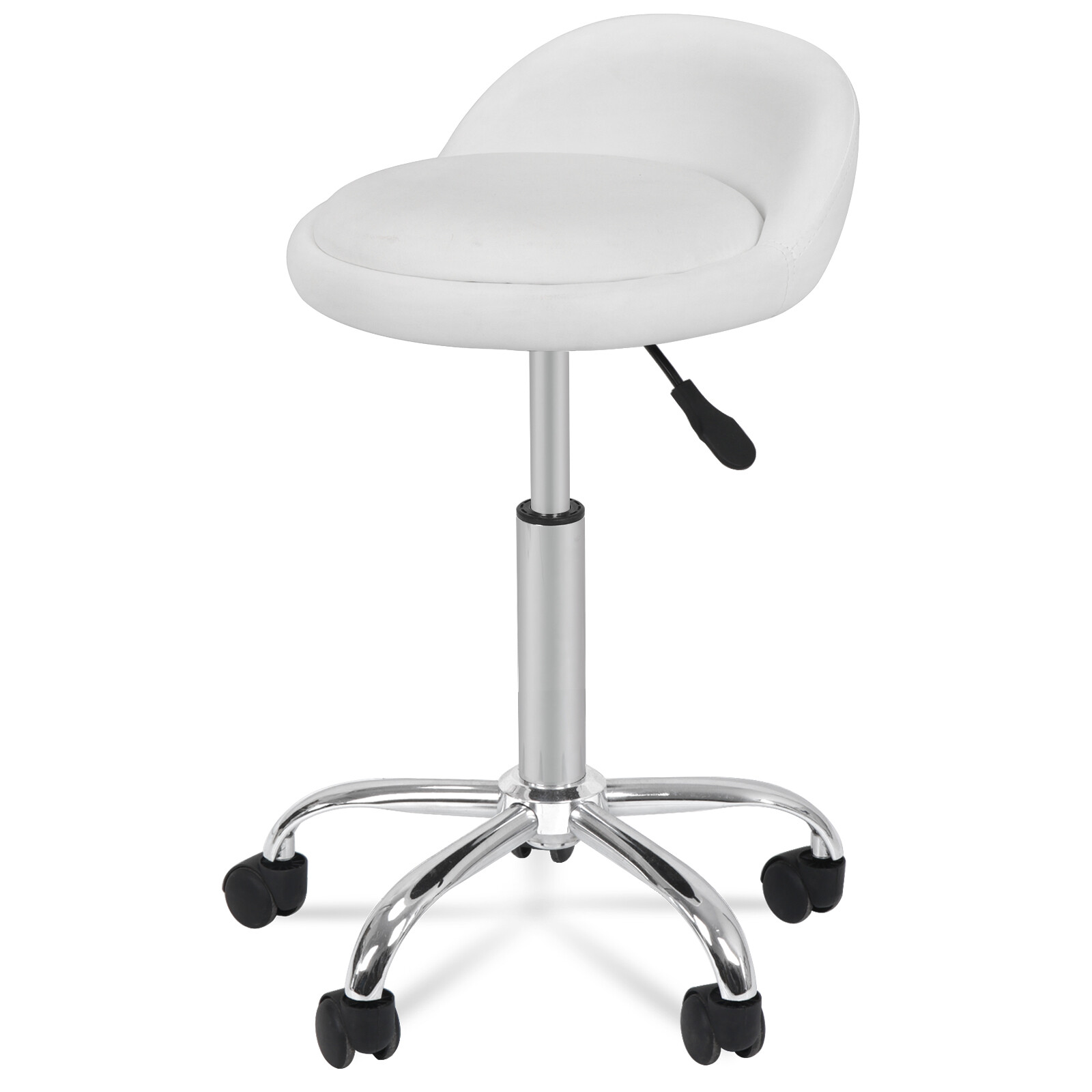 Rolling Bar Stool Adjustable Hydraulic Massage Spa Salon Chair With Back Rest