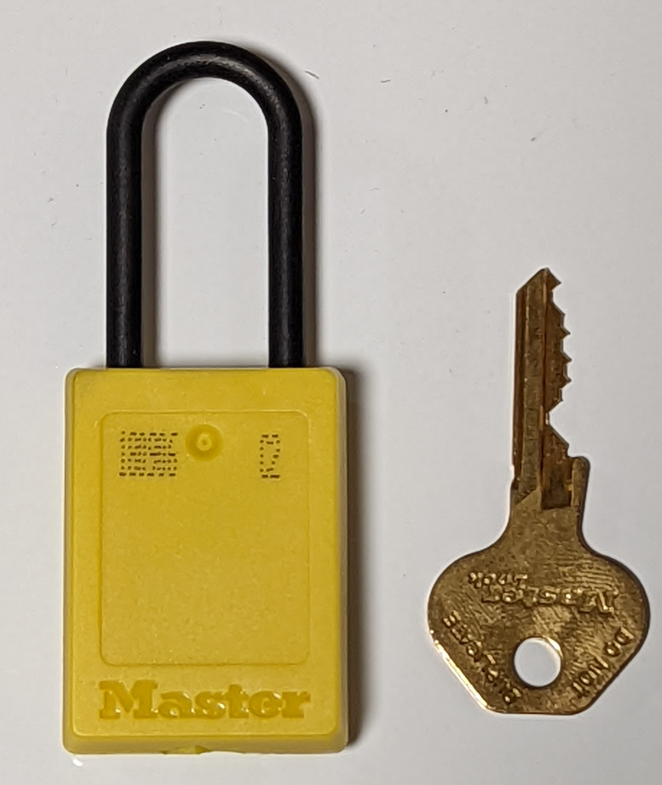 Master Lock Padlock, Keyed, S32 Yellow 417