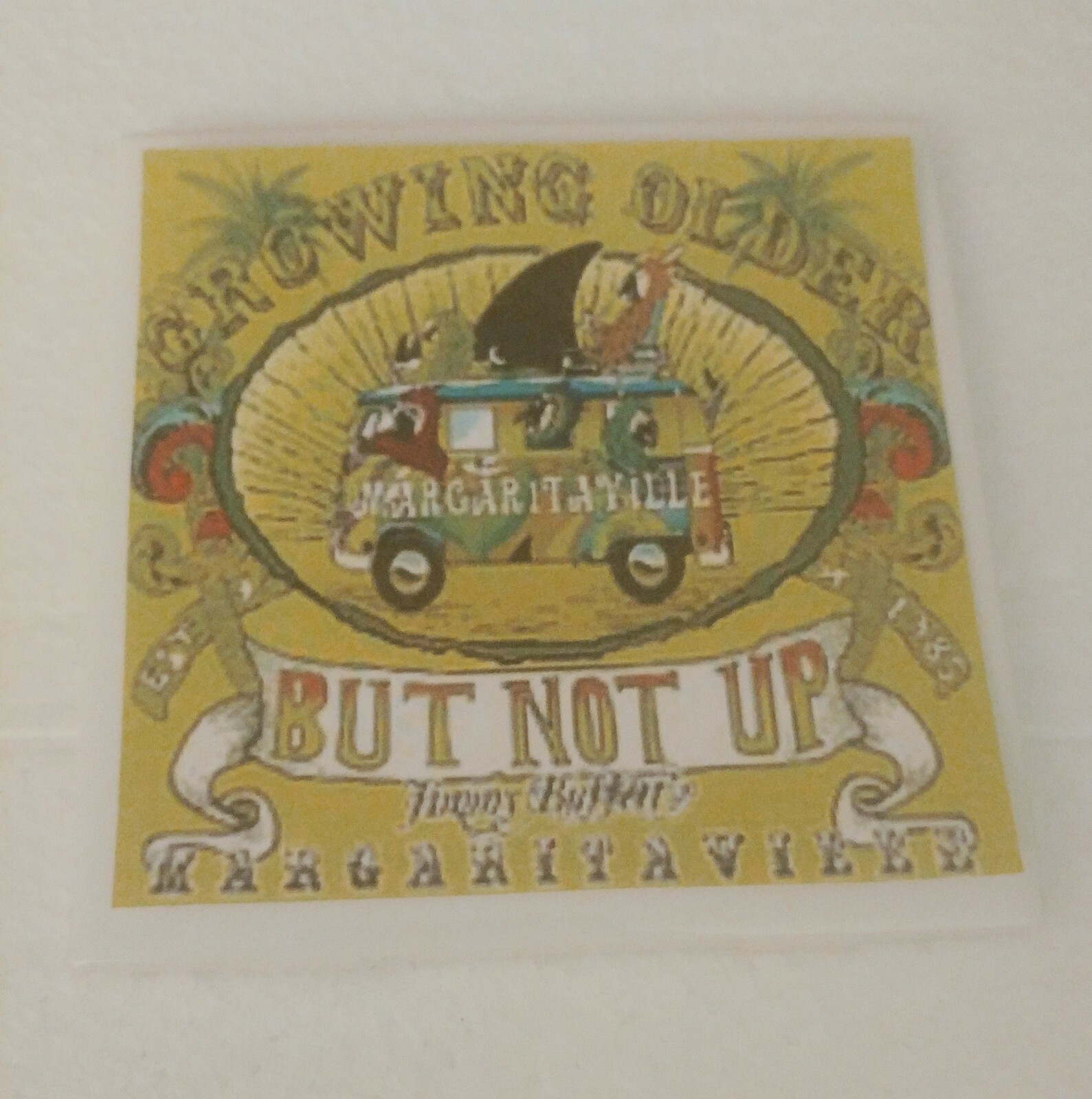 "Growing Older, But Not Up" Margaritaville Ceramic Coasters-Set of 4