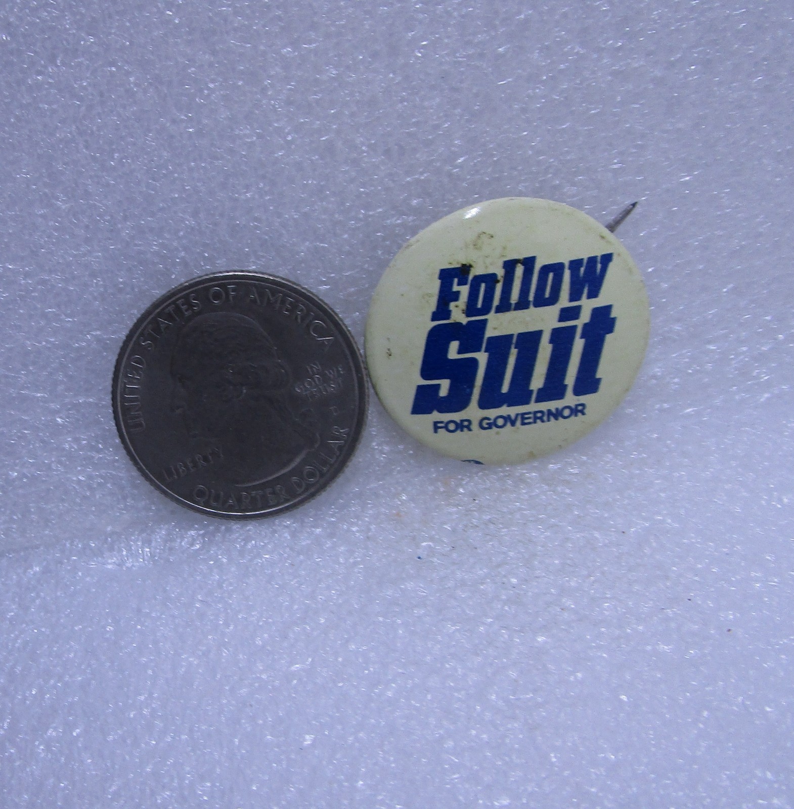 Follow Suit For Governor Political Pin