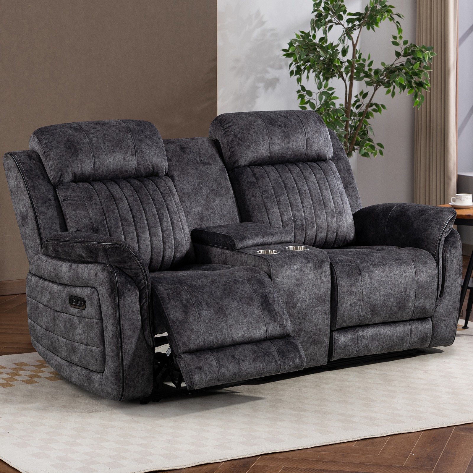 Zero Gravity Power Reclining Loveseat with Adjustable Headrest, Power Loveseat