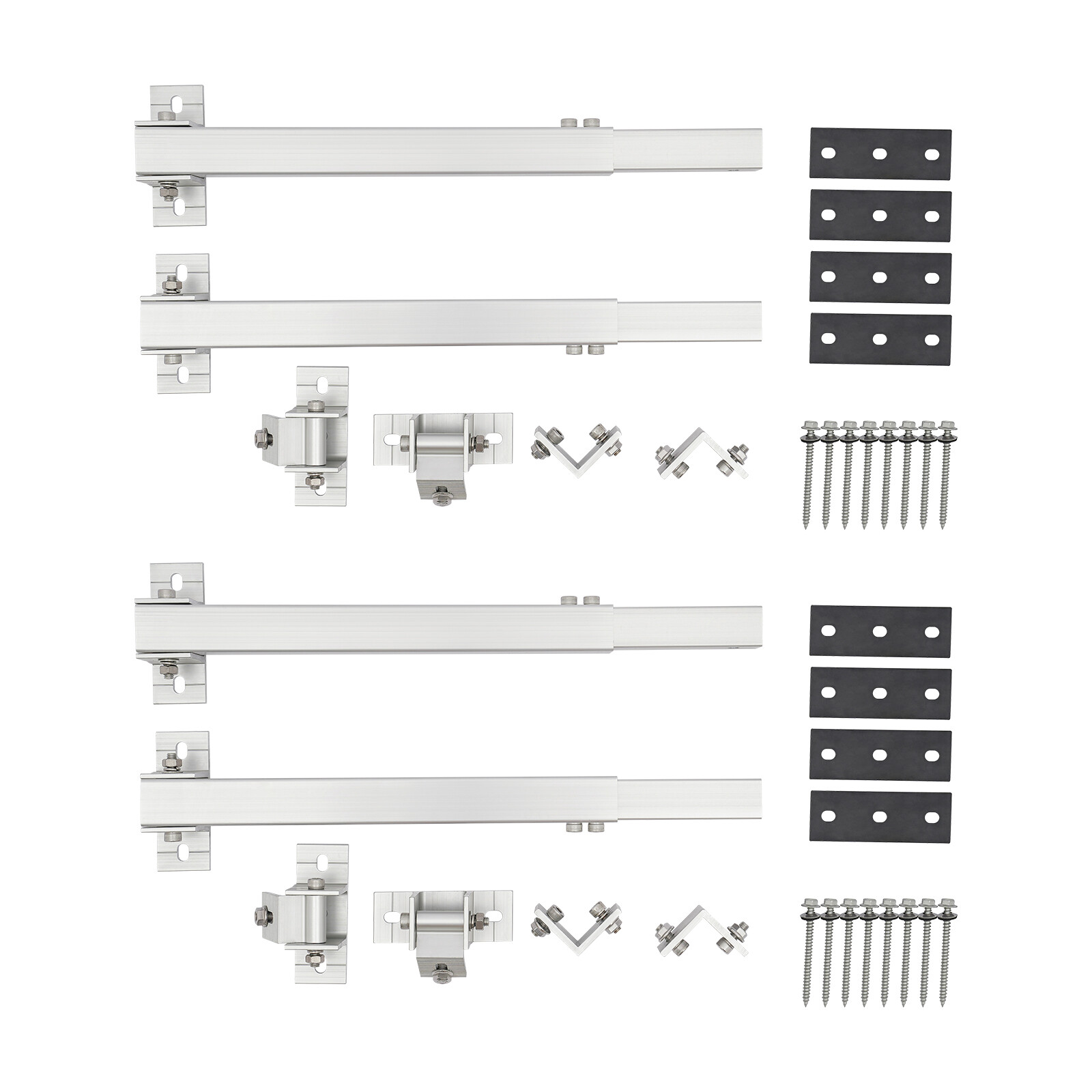 2-Pack Adjustable Solar Panel Mounting Brackets for RVs, Roofs, and Floors