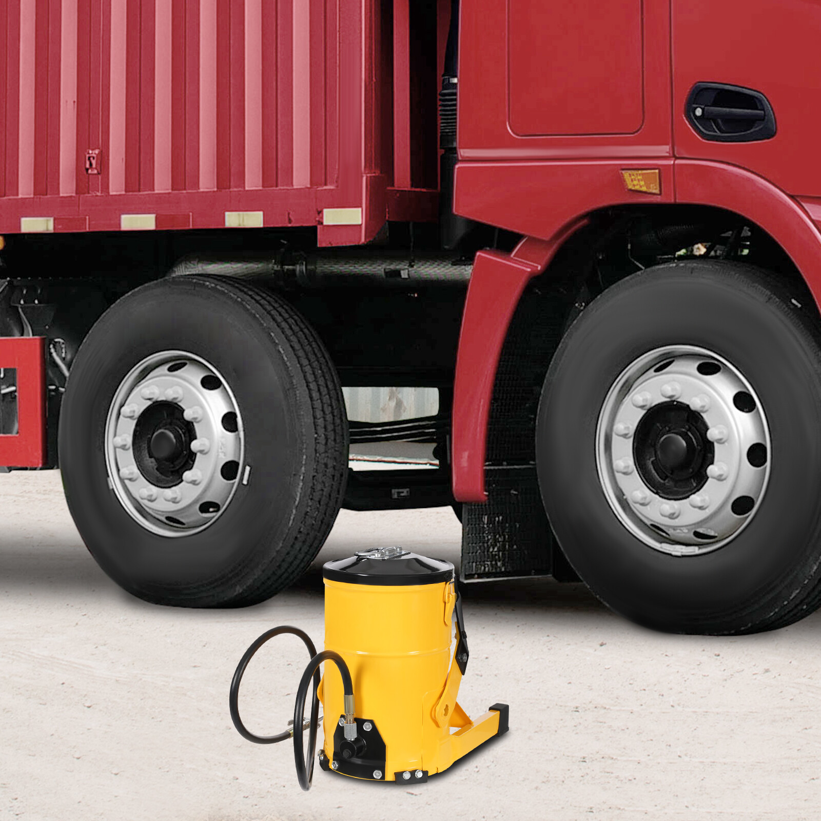 High-Pressure Foot-Operated Grease Pump, Floorstanding 10L/2.64Gal Grease Pump~