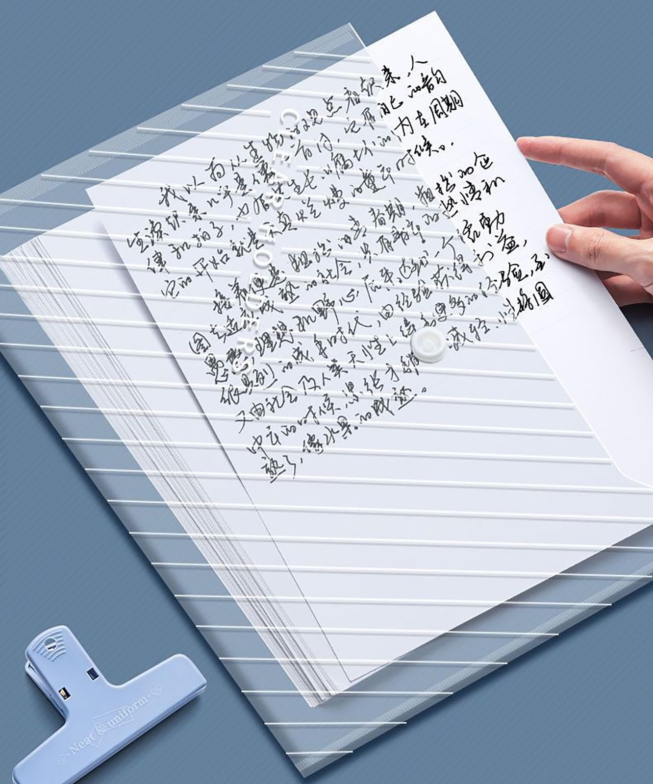 10 PCS 13x9 Inch A4 Size Transparent Plastic Document Storage Bag Envelopes