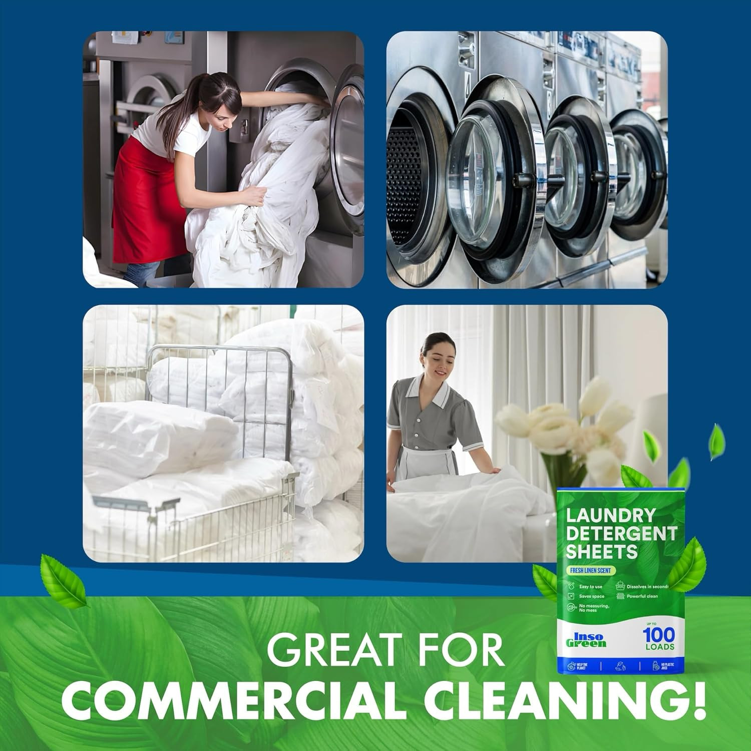 Laundry Detergent Sheets – 100 Loads - Eco Washer Sheets Detergent - Zero Plasti