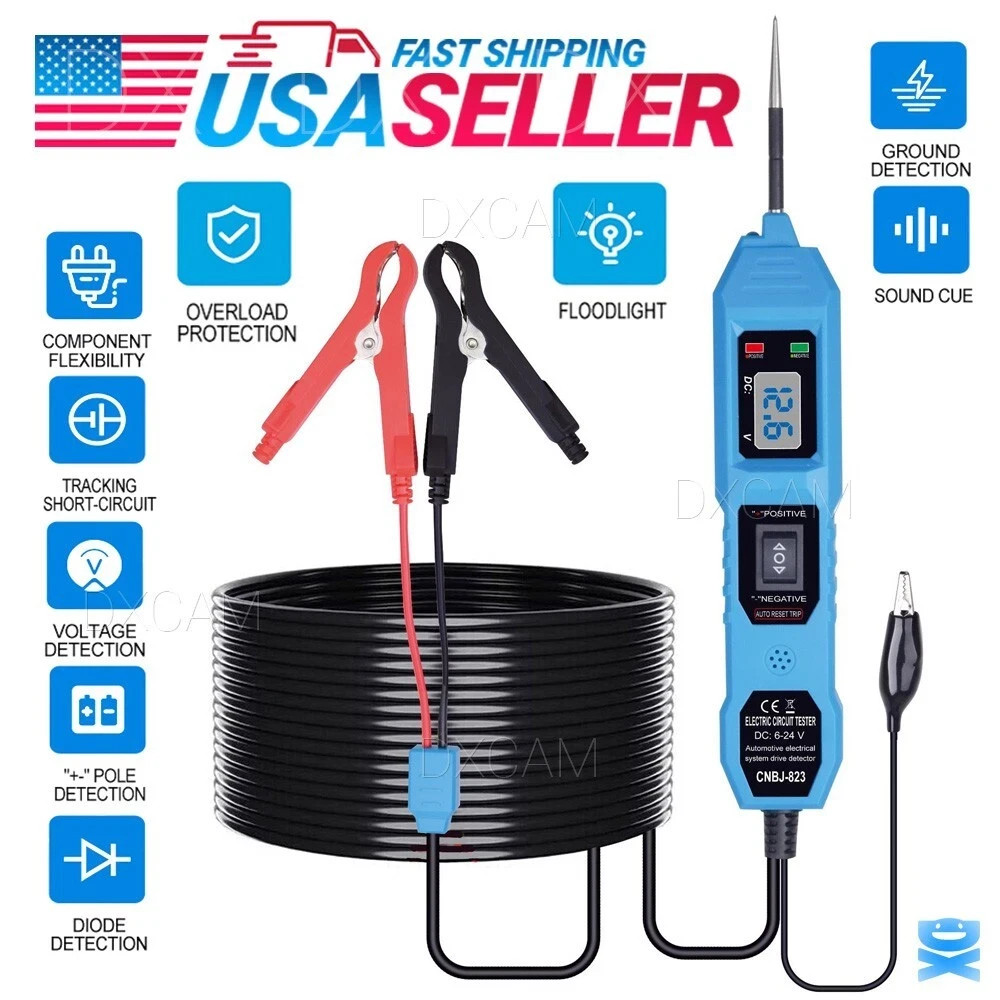 6-36V Automotive Digital Power Probe Circuit Electrical Tester Device System
