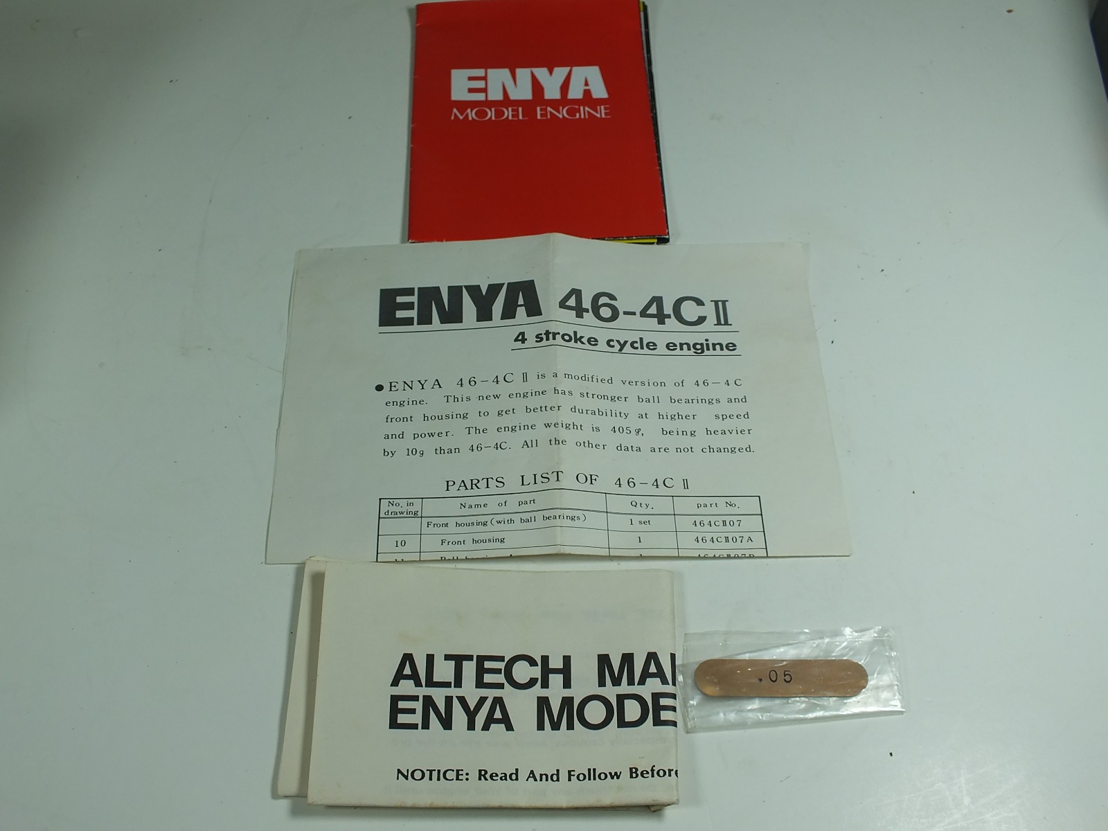 ENYA RC Engine -.46 - 4C II four stroke in Nice shape.