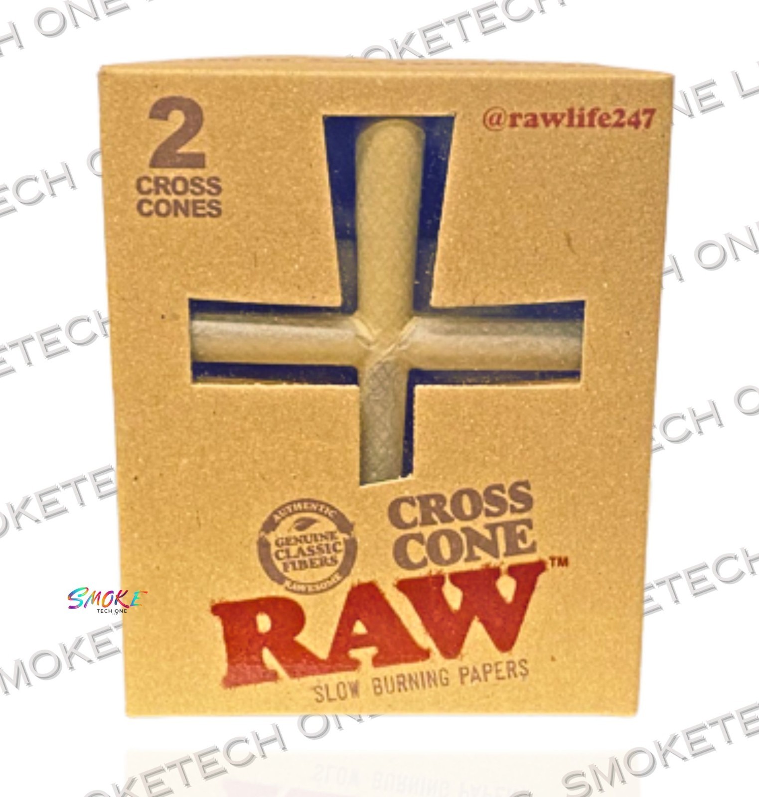 RAW Classic Cross Cone – 2 Cones per Pack (Single Pack)