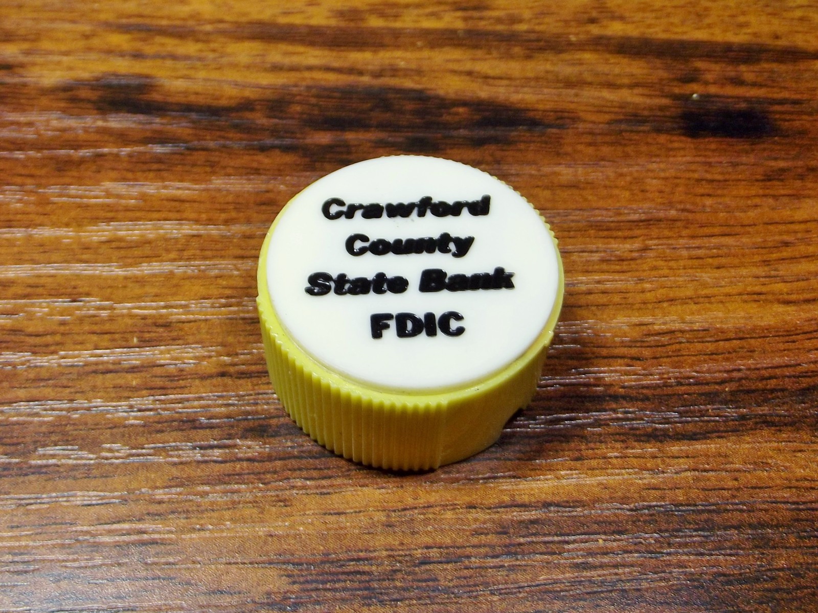 Vintage Crawford County (IN) State Bank FDIC Advertising Promo Pencil Sharpener