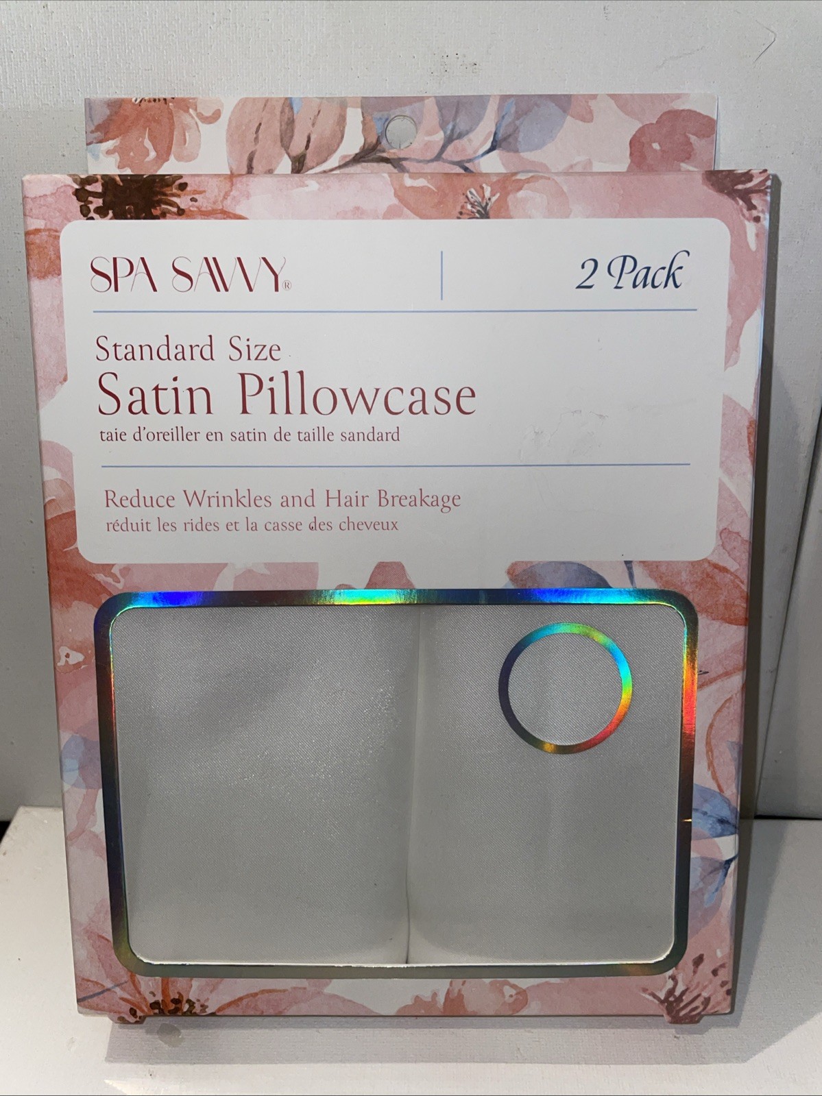 Spa Savvy Standard Size Satin Pillowcase Brand New