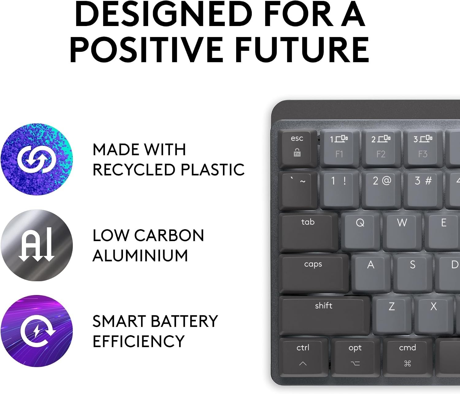 Logitech MX Mechanical Mini For Mac Wireless Illuminated Keyboard Low-Profile
