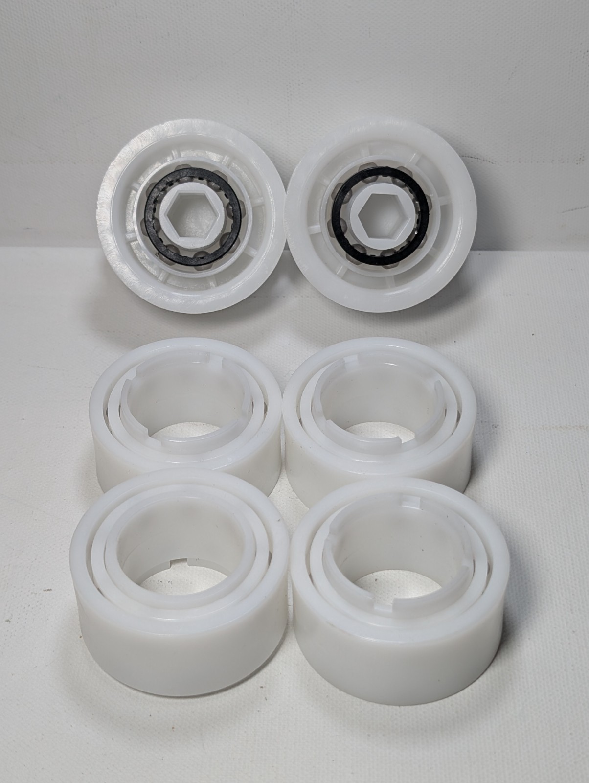 4 Pack Pool Cleaner Guide Wheels Replacement White Bearings Included Generic