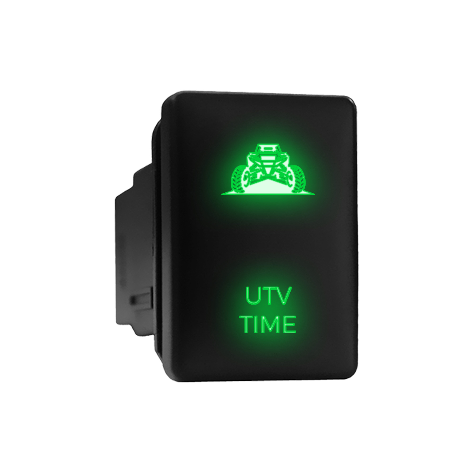 UTV TIME - LED Push Button Replacement for TOYOTA (1.28 x 0.87 in) Green