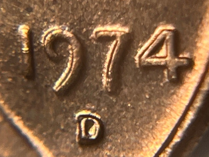 1974 D/D Penny Errors DDO D Over D & Missing Lincoln’s Neck Uncirculated