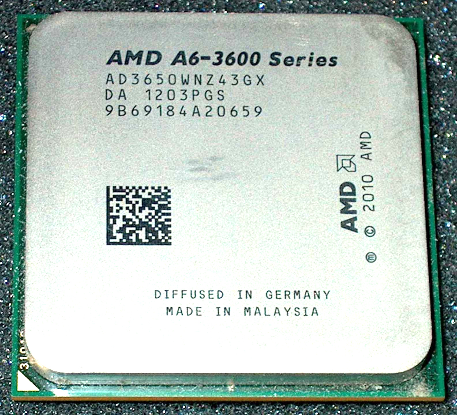AMD A6-3650 2.6 GHZ QUAD CORE PROCESSOR, AD3650WNZ43GX, SOCKET FM1, US SELLER