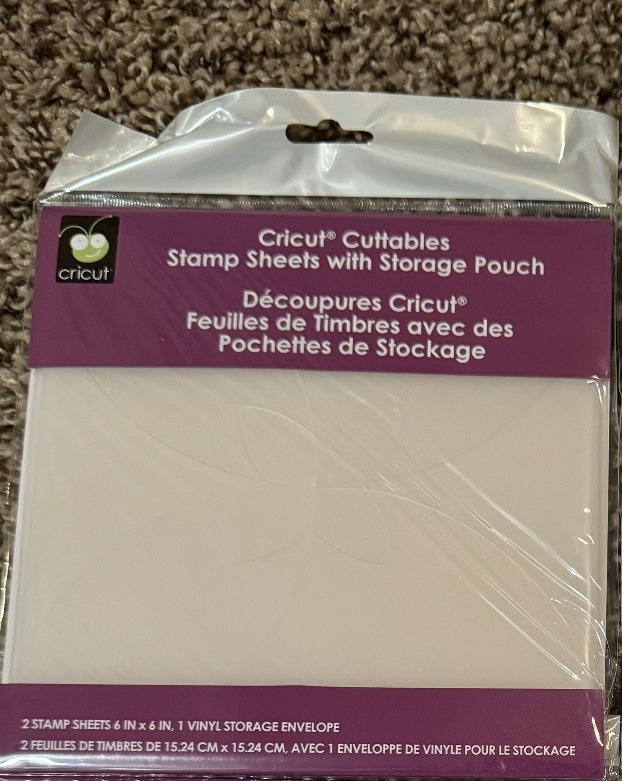 Cricut Cuttables Stamp Sheets With Storage Pouch (6” X 6”) NIP