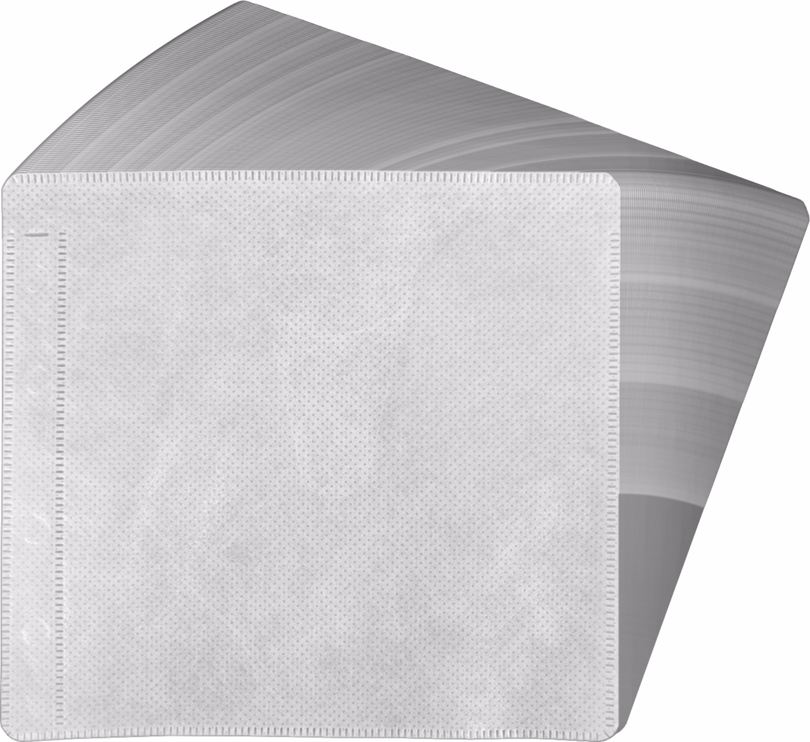(100) CRY-2SVWH White Replacement CD Disc Binder Page Sleeves Ring Style 2 Sided