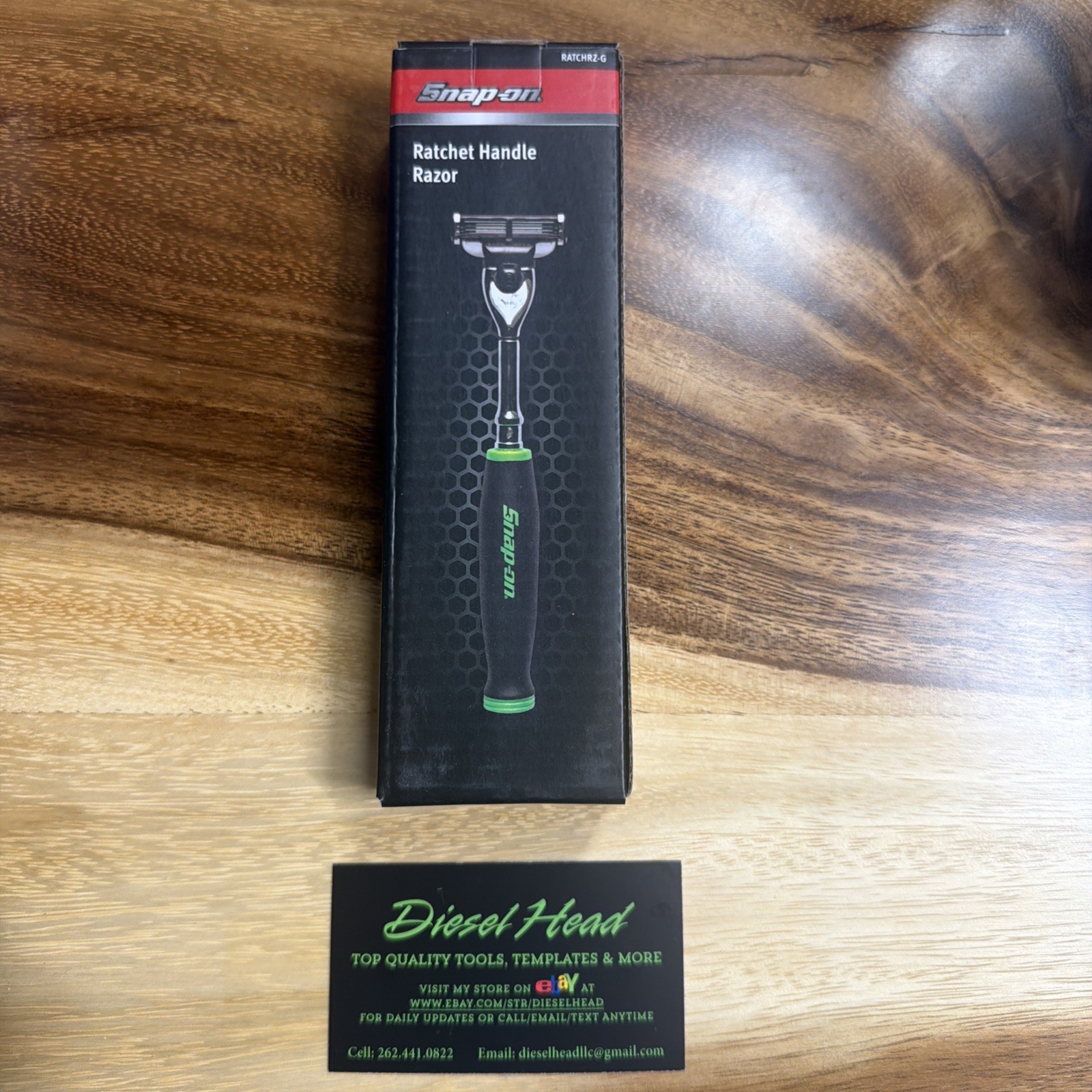 Snap On Tools EXTREME GREEN Soft Ratchet Handle Gillette Razor Shaver RATCRZ-G