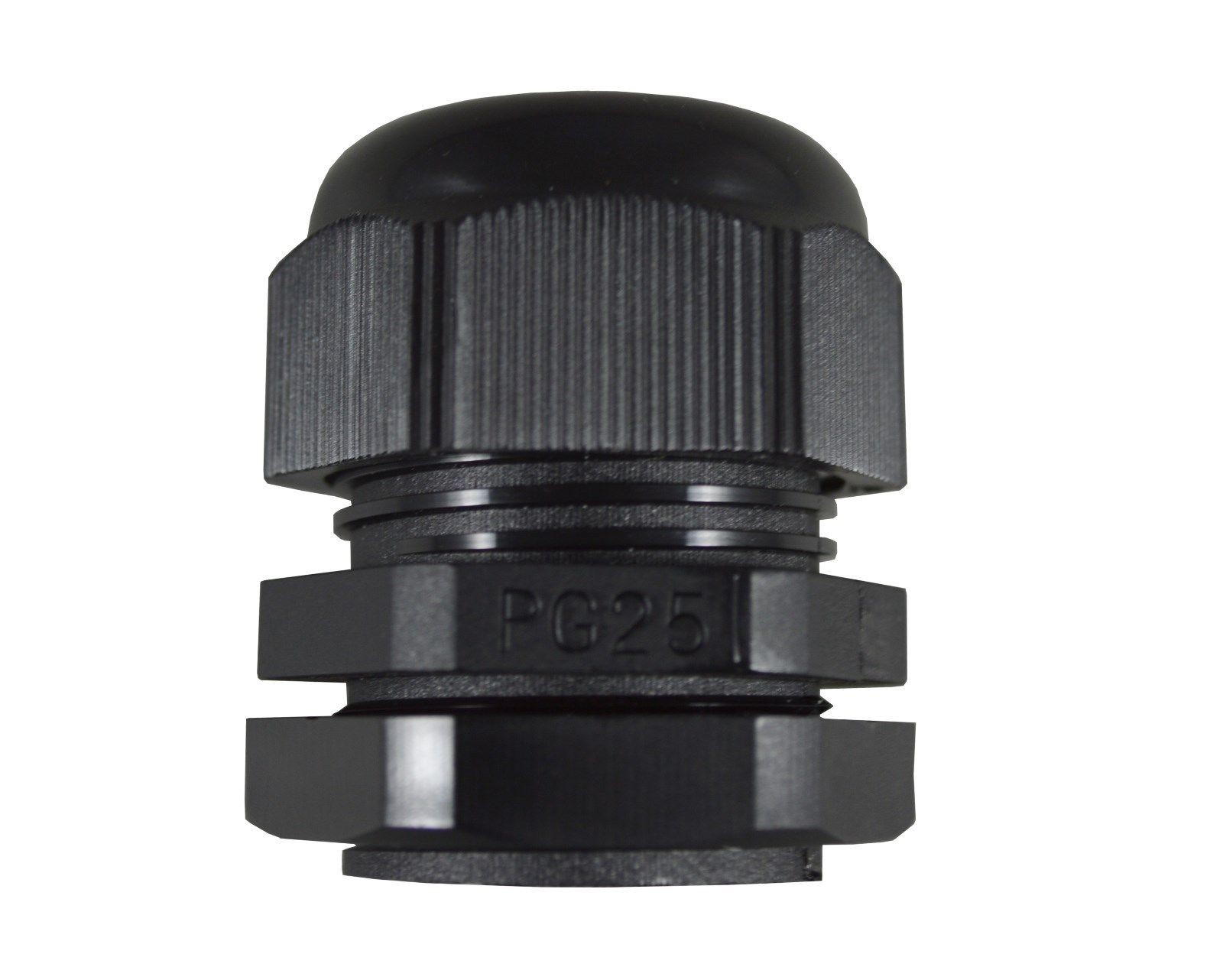 PG25 Black Nylon Waterproof Cable Gland 16-21mm 10 Pack