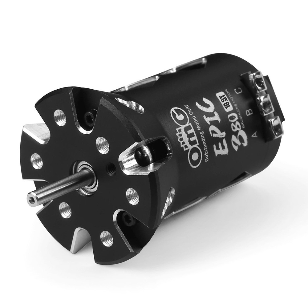 OMG Epic 380 10.5T 4000KV Brushless Sensored Motor Black Car #EPIC-380-10.5T-BK