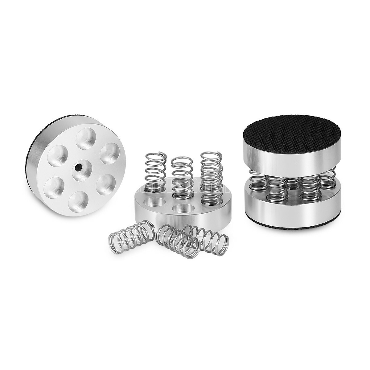 4PCS Aluminum Spring Speaker Spikes+Pads Mats DAC Amplifier Isolation Stand Feet