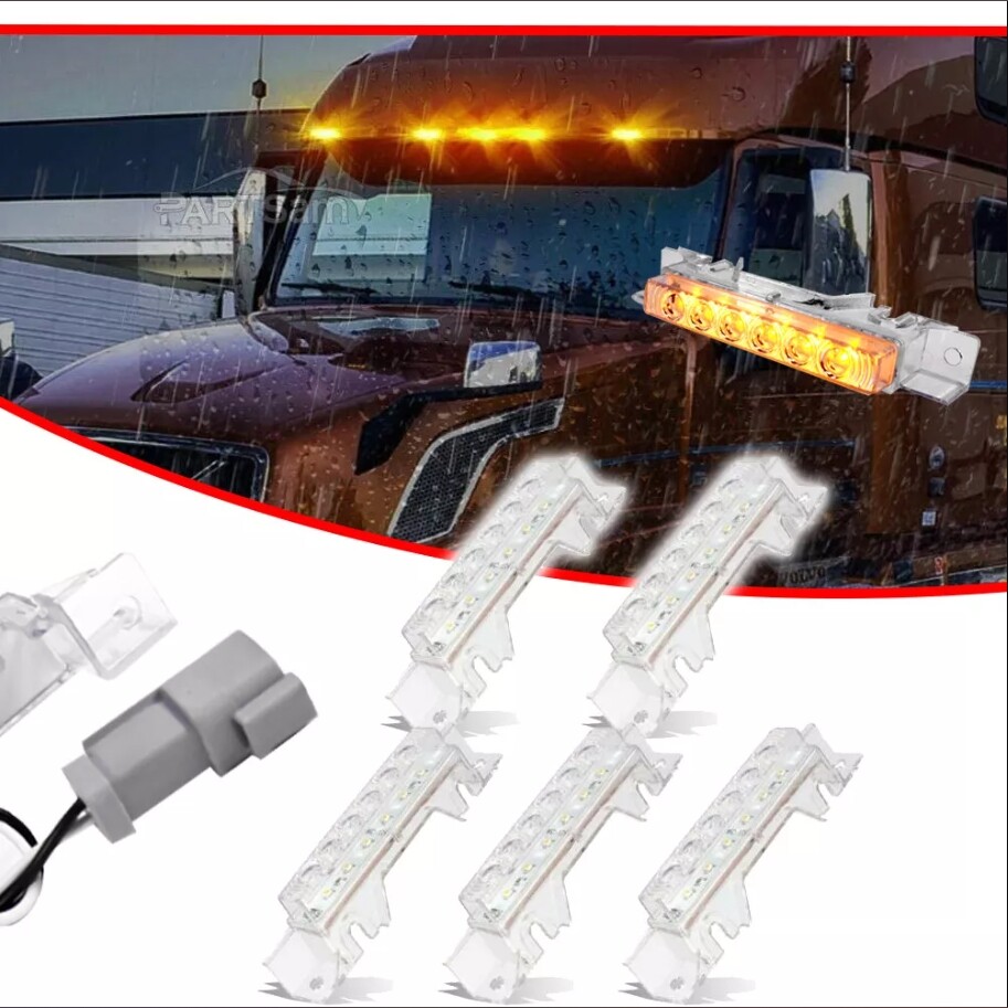 Pack of 5 Top White Lamp Sun Visor Markers