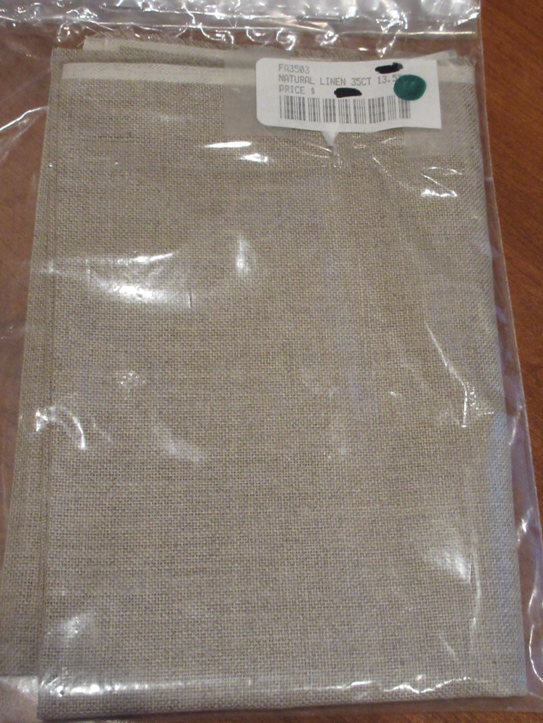 35 ct  NATURAL/RAW Linen  13.5 x 18"