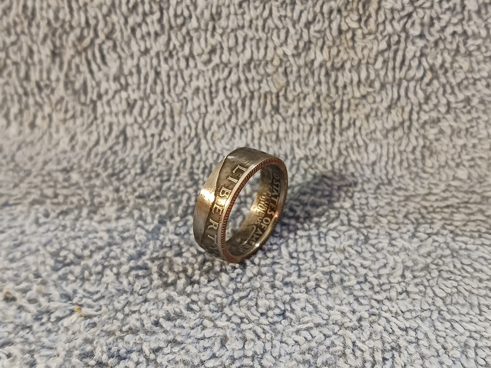 1965 Washington Quarters, Handmade Coin Ring, Size 8