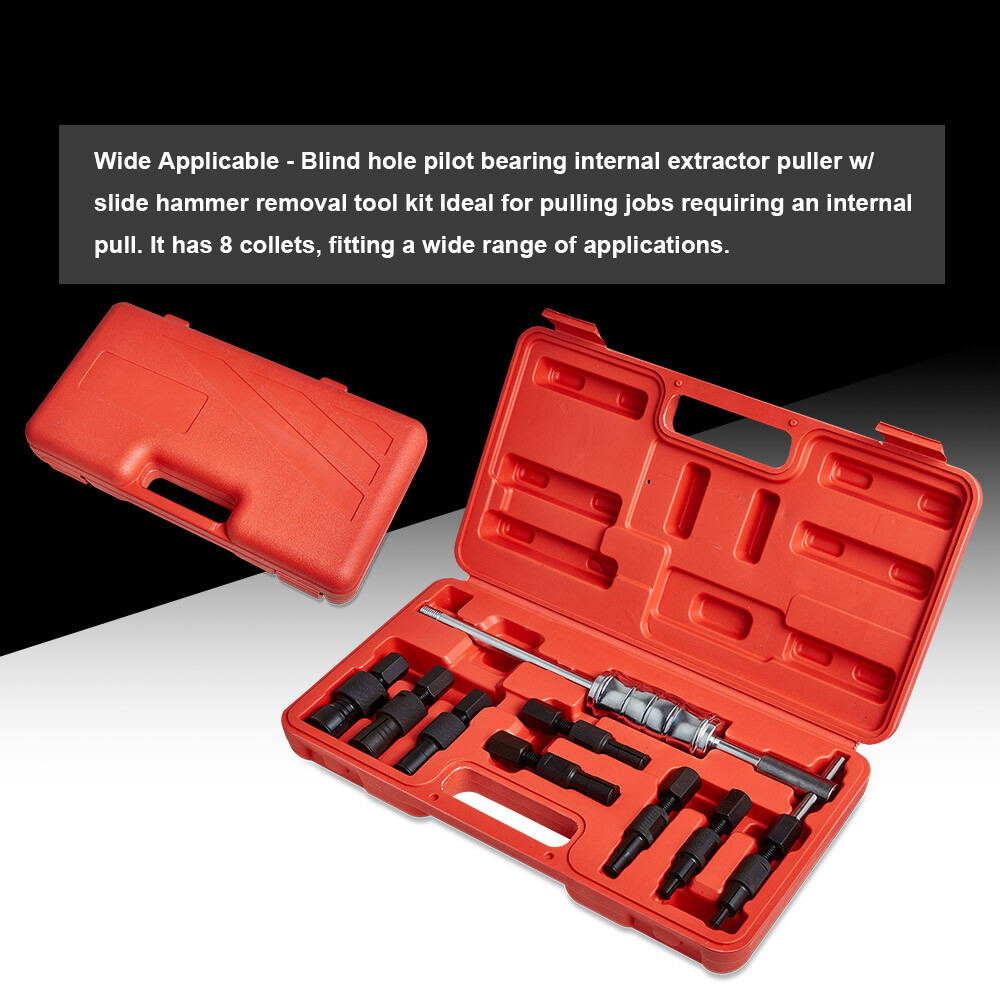 Blind Hole Inner Pilot Bearing Puller Remover Set Slide Hammer Internal Kit 9pcs