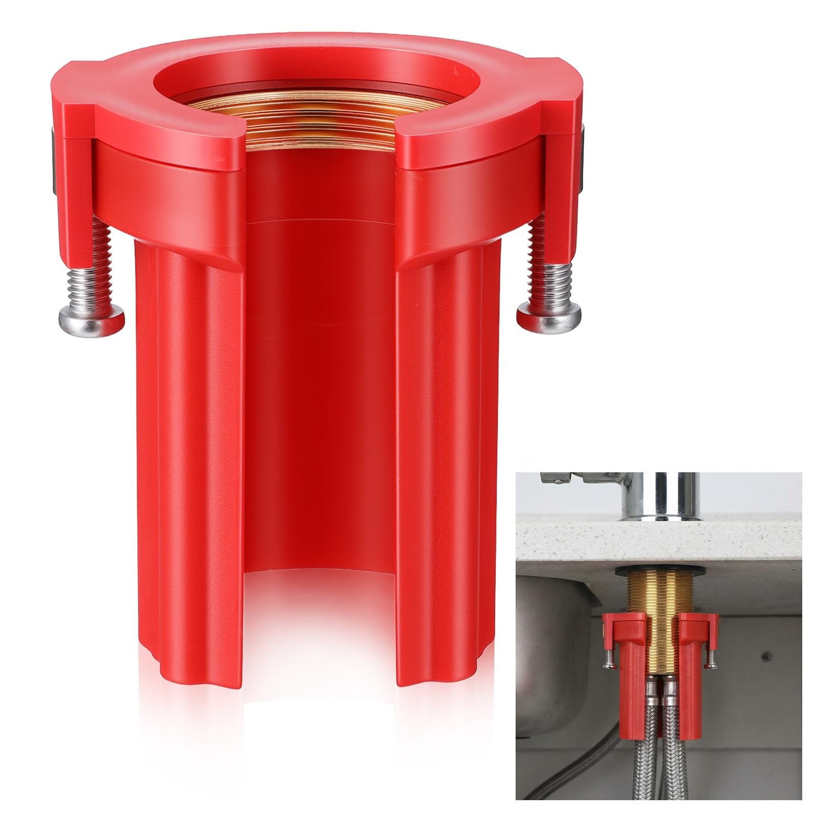 Kitchen Faucet Fixing Nut PP Plastic Faucet Lock Nut for Threaded Pipe 32mm O...