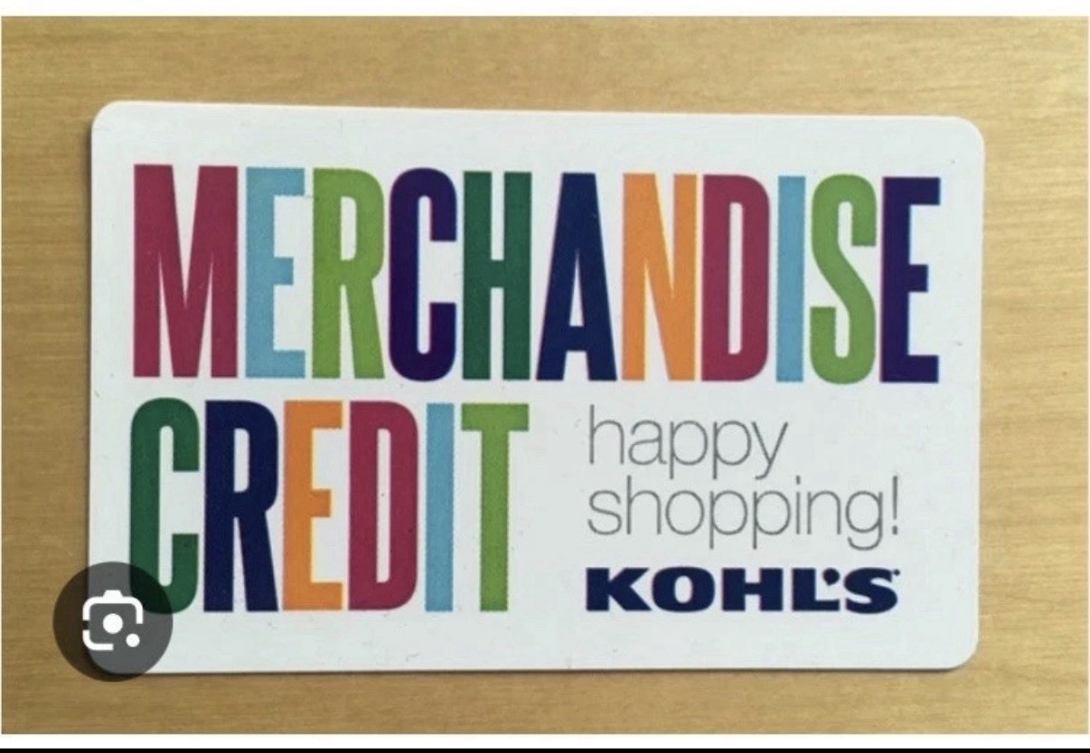 Kohl's Merchandise Credit Value $216.40 In Store No Exp, Reduced 2 $185 Now $175