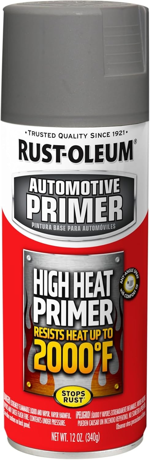 12 OZ Rust-Oleum 249340 Gray High Heat Primer Spray Paint