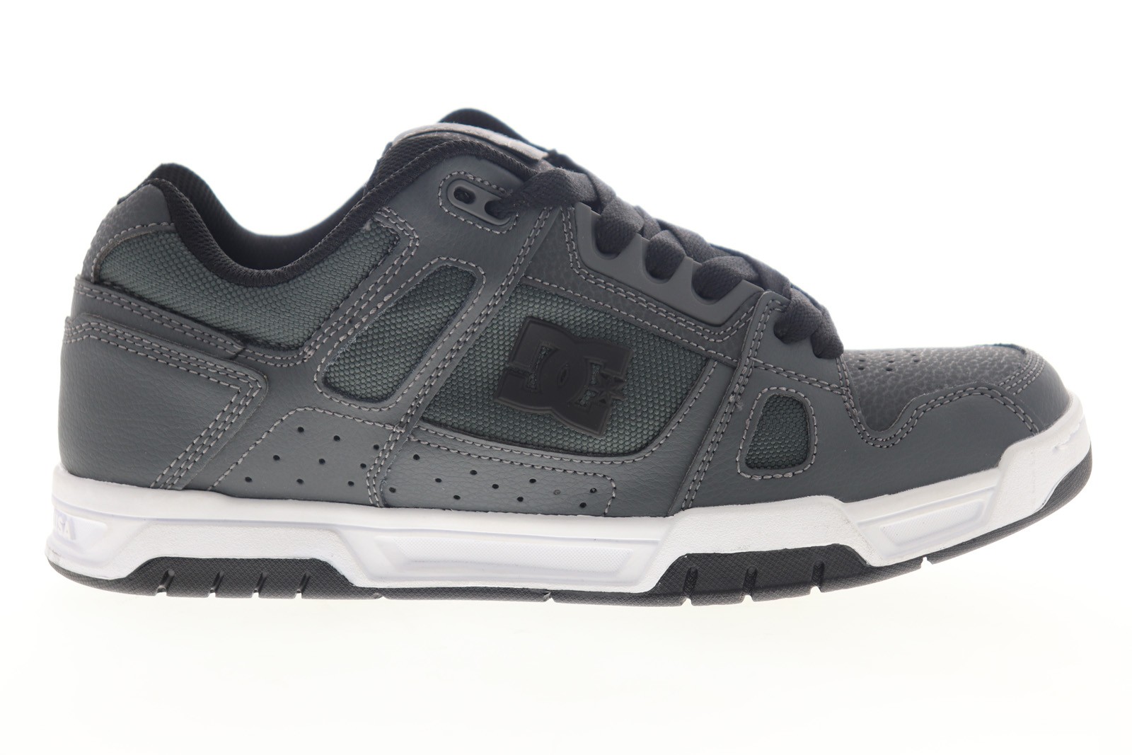 DC Stag 320188-072 Mens Gray Synthetic Skate Inspired Sneakers Shoes 9.5