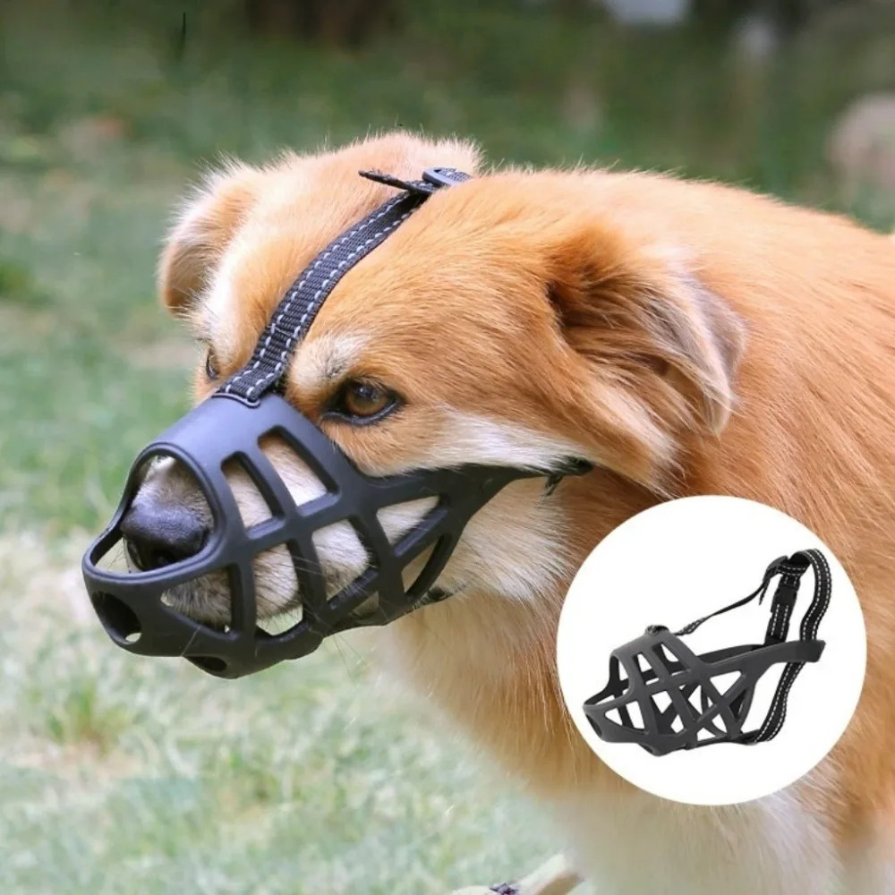Soft Silicone Breathable Basket Pet Muzzle Anti-biting Chewing Dog Durabl