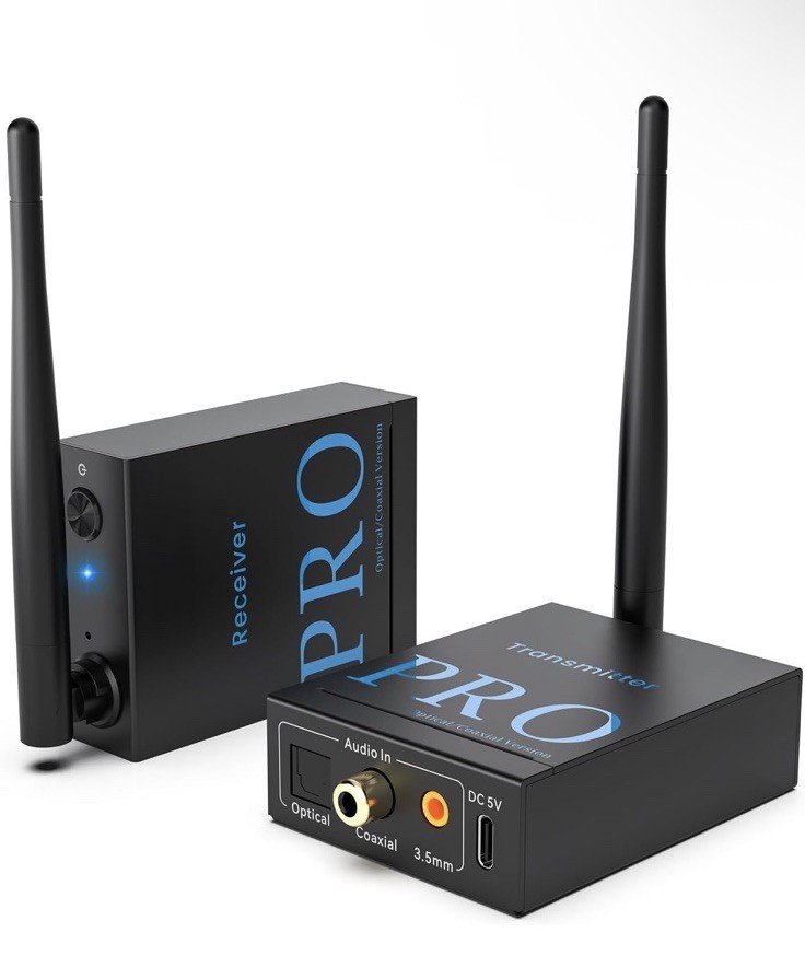 2.4GHz Wireless Audio Transmitter and Receiver (1 TX+1 RX), HiFi Audio, 20ms ...