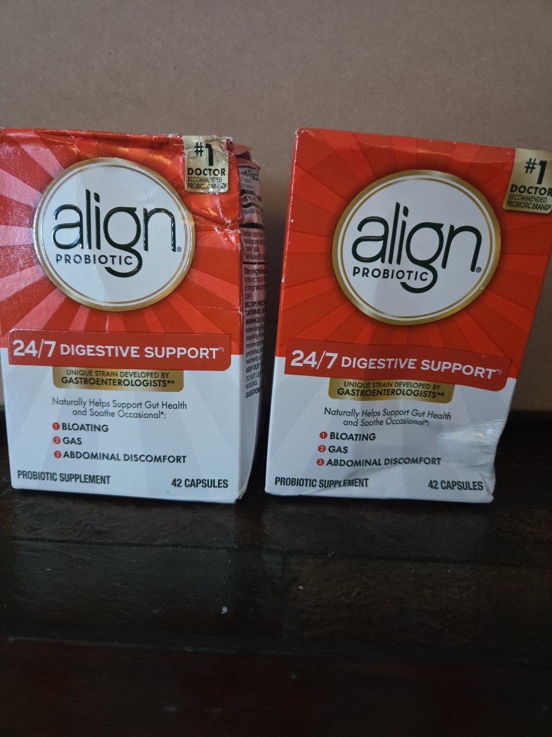 2 Align Probiotic Supplement - 42 Capsules - Digestive Support - Exp 01/03/2028