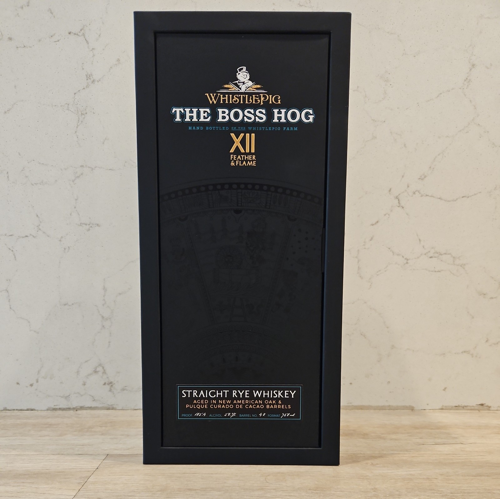 WhistlePig Boss Hog XII Feather & Flame Empty Box Only  15x7x5 Straight Whiskey