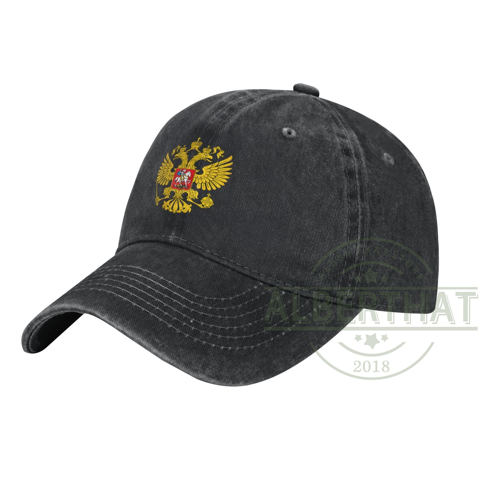 Russian Coat Of Arms Unisex Denim Hat Adjustable Baseball Cap